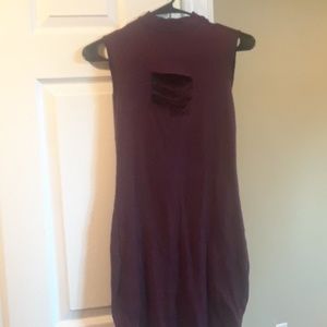 Stretch fitted sweater dress